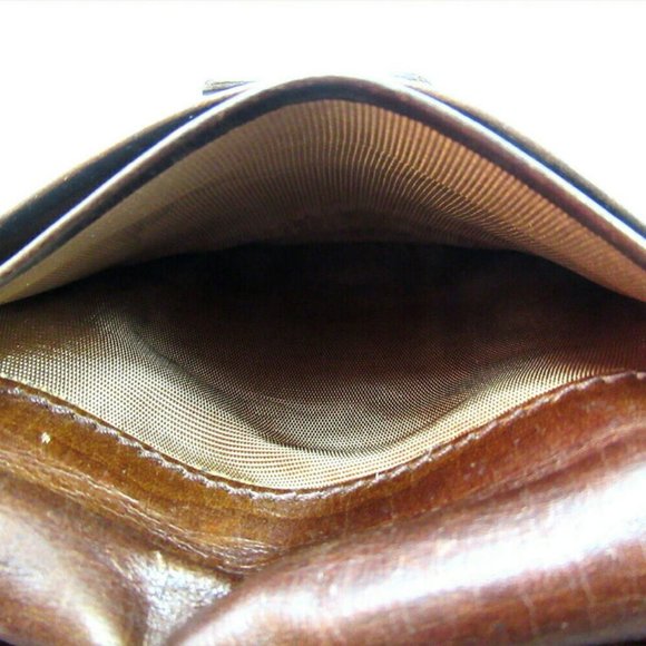 Authentic FENDI Folded Wallet Zucchino Beige Canvas ~ Leather Auth Used - Picture 8 of 9